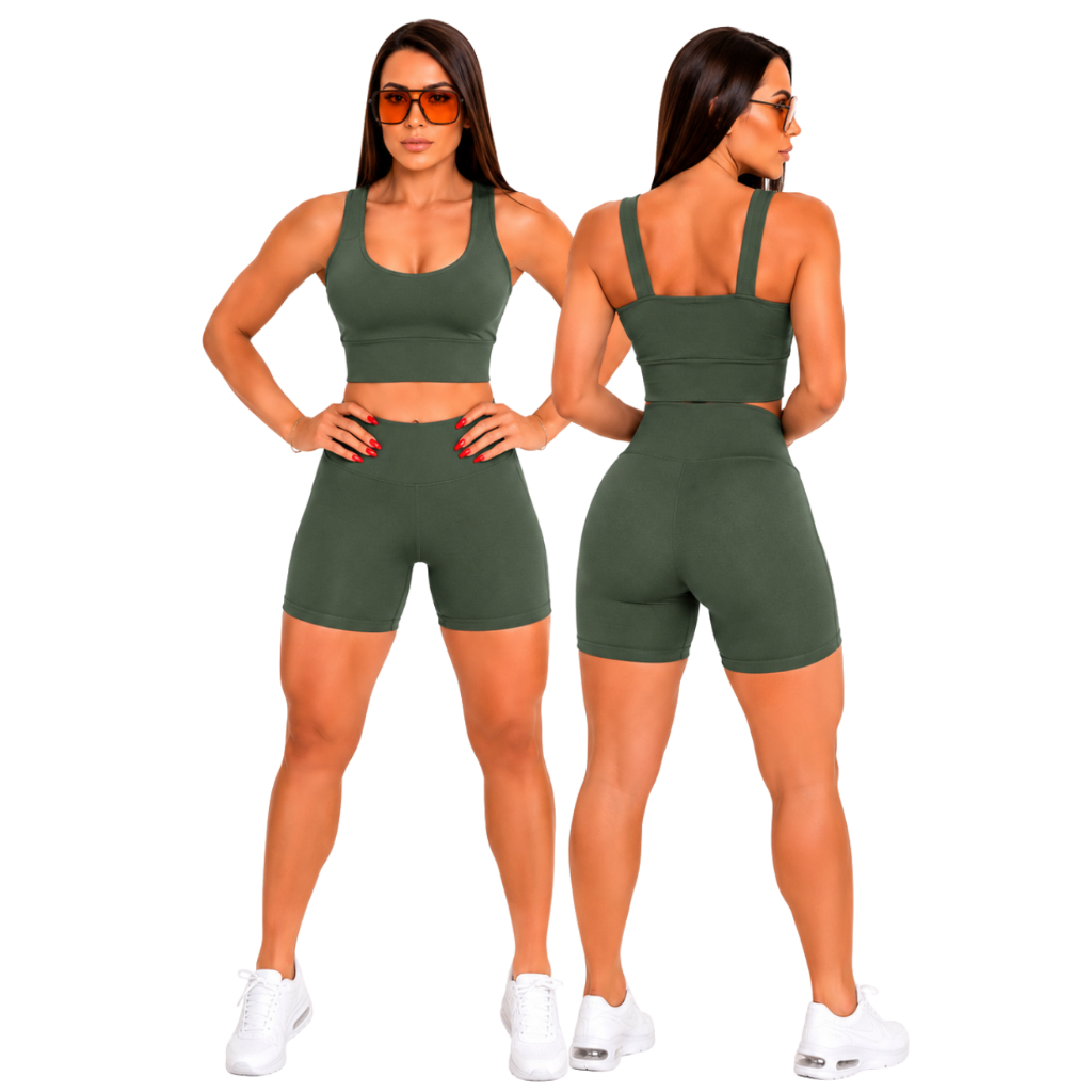 Conjunto Academia Feminino Top Fitness e Bermuda Ciclista Suplex Premium Sem Transparência Conjunto Feminino Academia – Vale a pena? Analise 2026