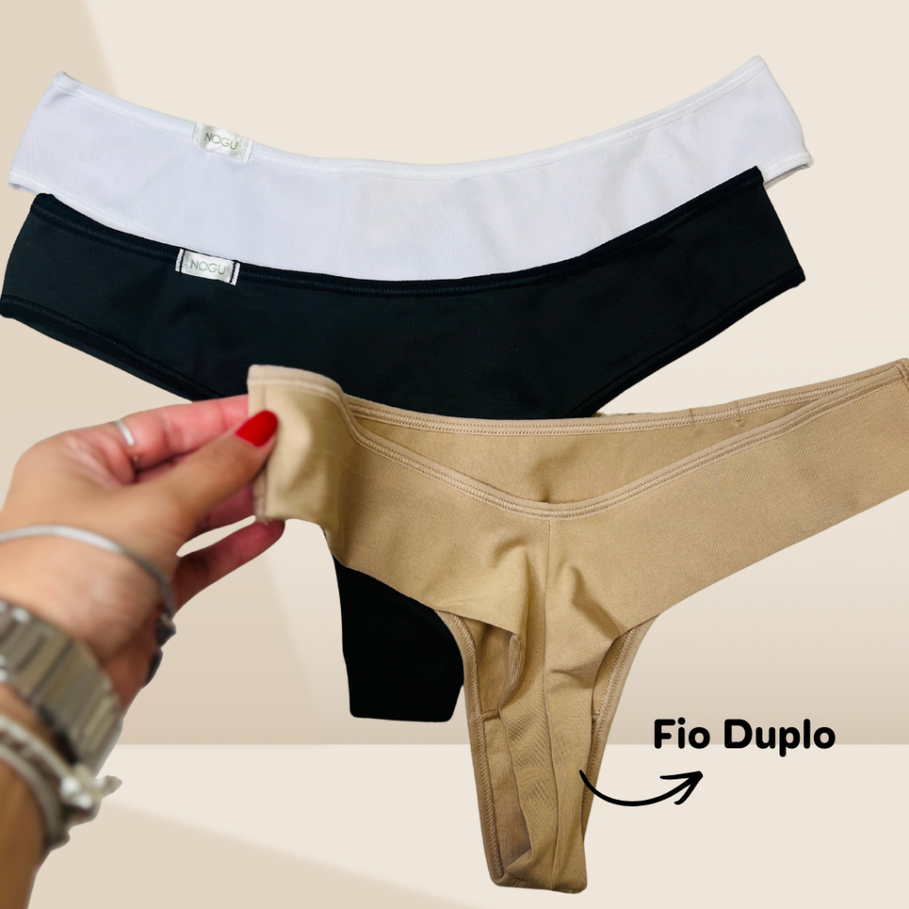 Unidade, Kit 3 ou Kit 5 Peças | Calcinha Feminina Plus Size Fio Duplo em Suplex Confortável Sem Marcar | Cores Básicas – Vale a pena? Analise 2026