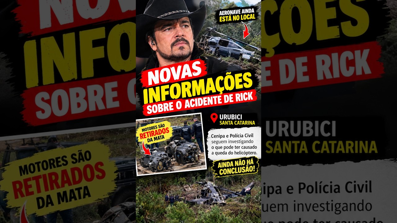 Helicóptero de Rick: motores são retirados após 2 semanas do acidente em SC está bombando no Google hoje (05 de outubro de 2026) – Entenda o motivo e veja repercussão